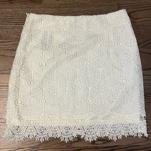 Attitude Jay Manuel - size 0, white, lace overlay, mini skirt.